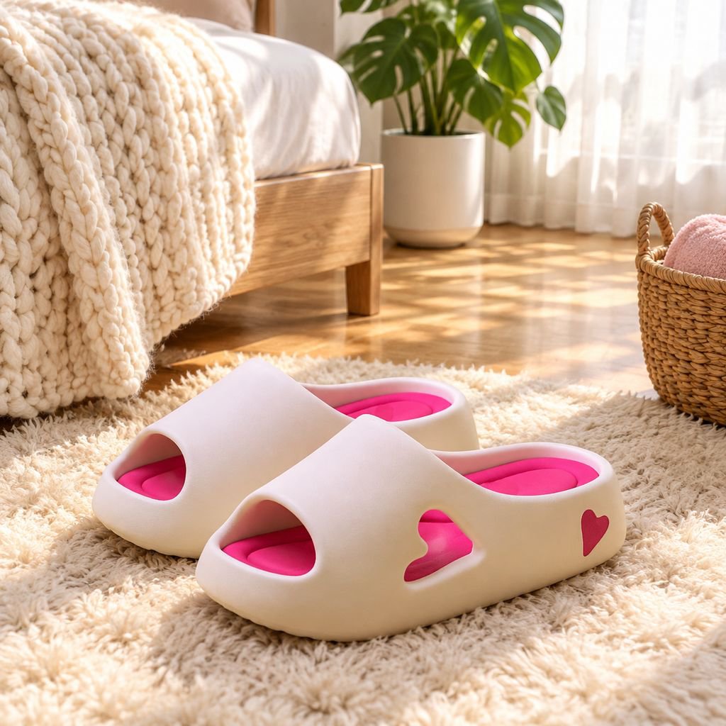 Women's home thick-soled non-slip bathroom slippers