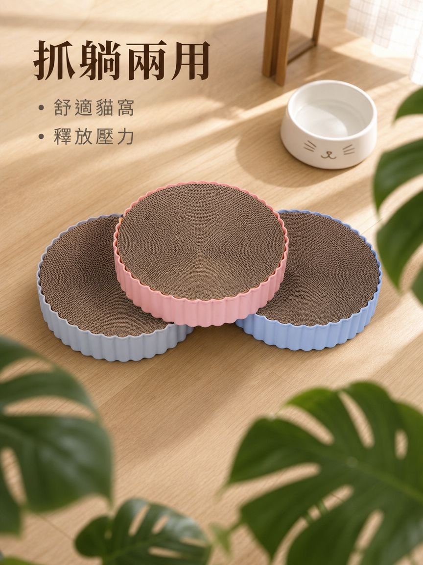 多功能圓形貓抓板