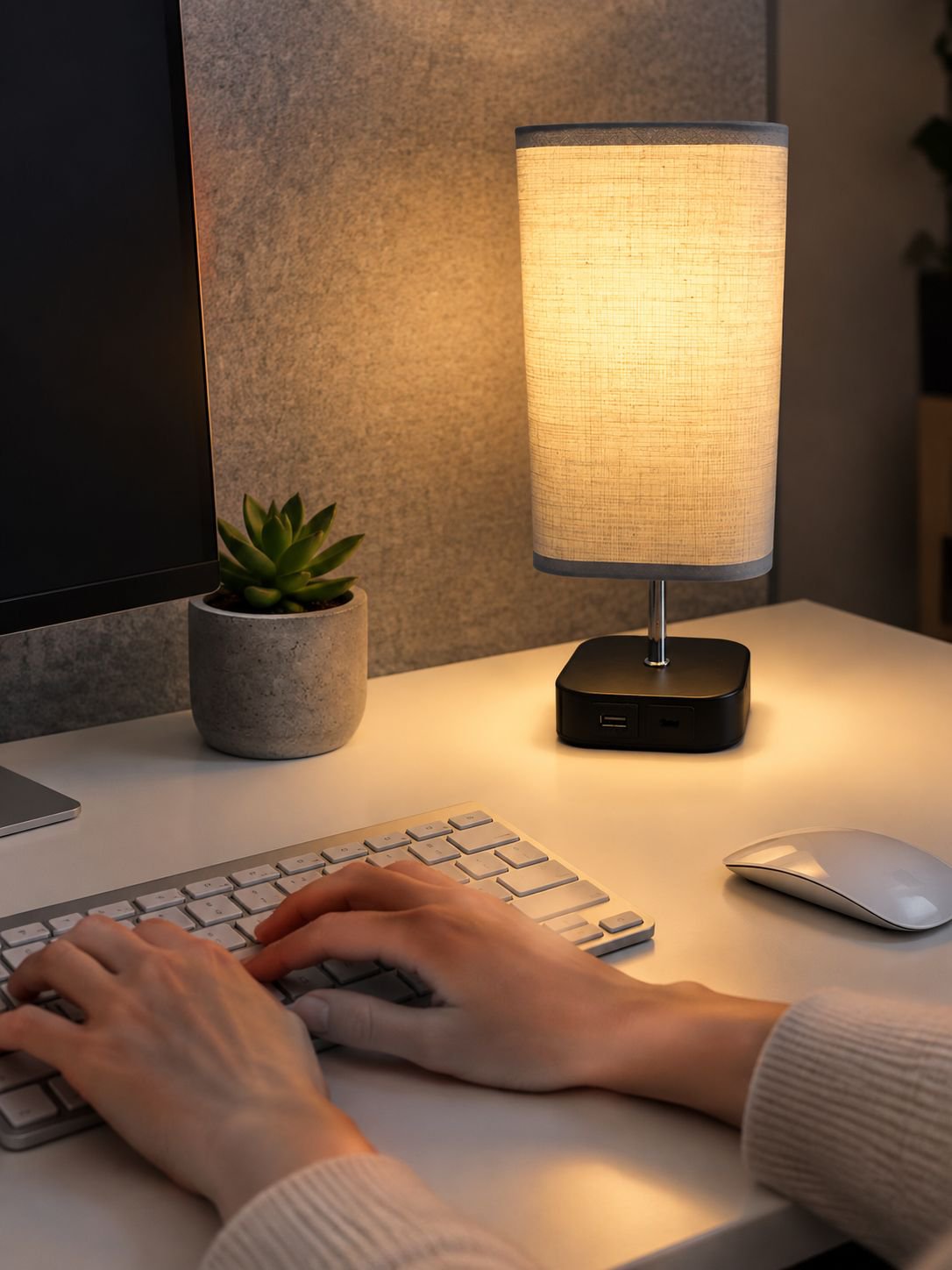 Praktische LED Tischleuchte mit Adapter