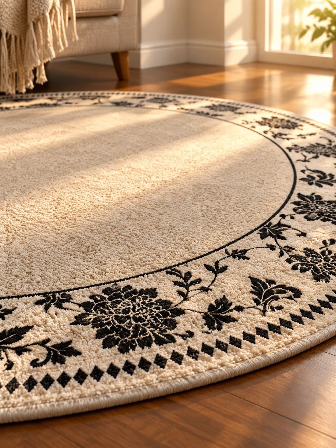 Französischer Teppich im Retro-Design