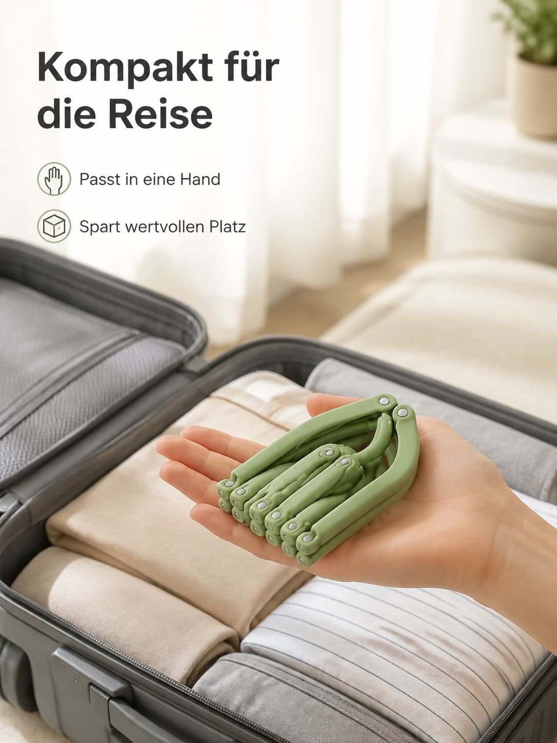 Multifunktionaler faltbarer Reise-Kleiderbügel