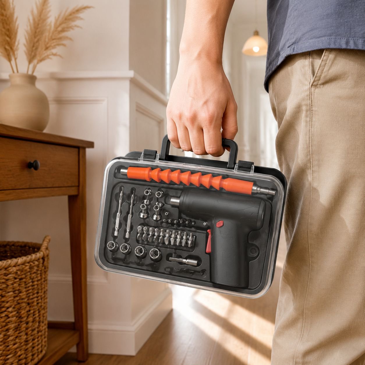 Portable Multifunctional Household Lithium Electric Drill Tool Set