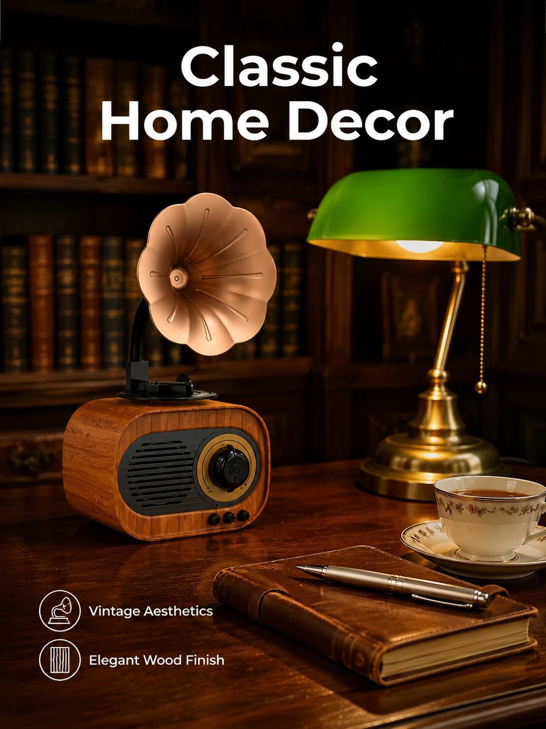 Retro small speaker card USB flash drive small phonograph mini radio portable outdoor speaker
