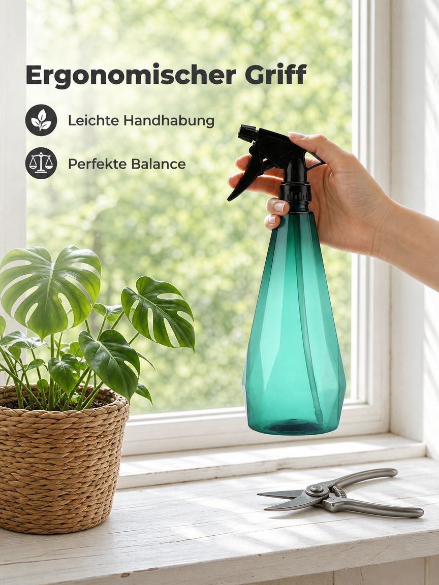 Garten-Diamant-Gießkanne mit großem Fassungsvermögen, speziell für Sukkulenten