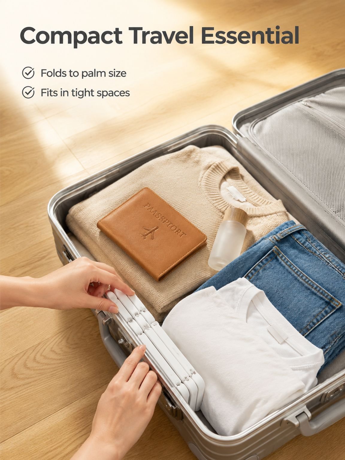 Seamless folding clothes hanger