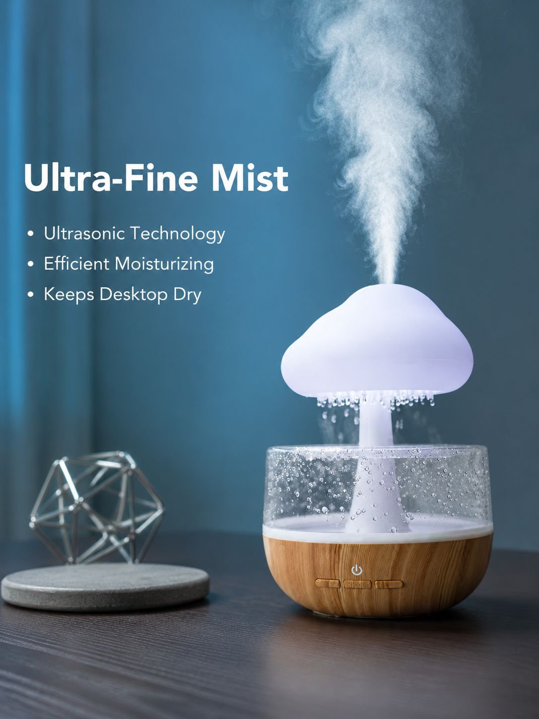 Cloud Raindrop Smart Color Changing Humidifier