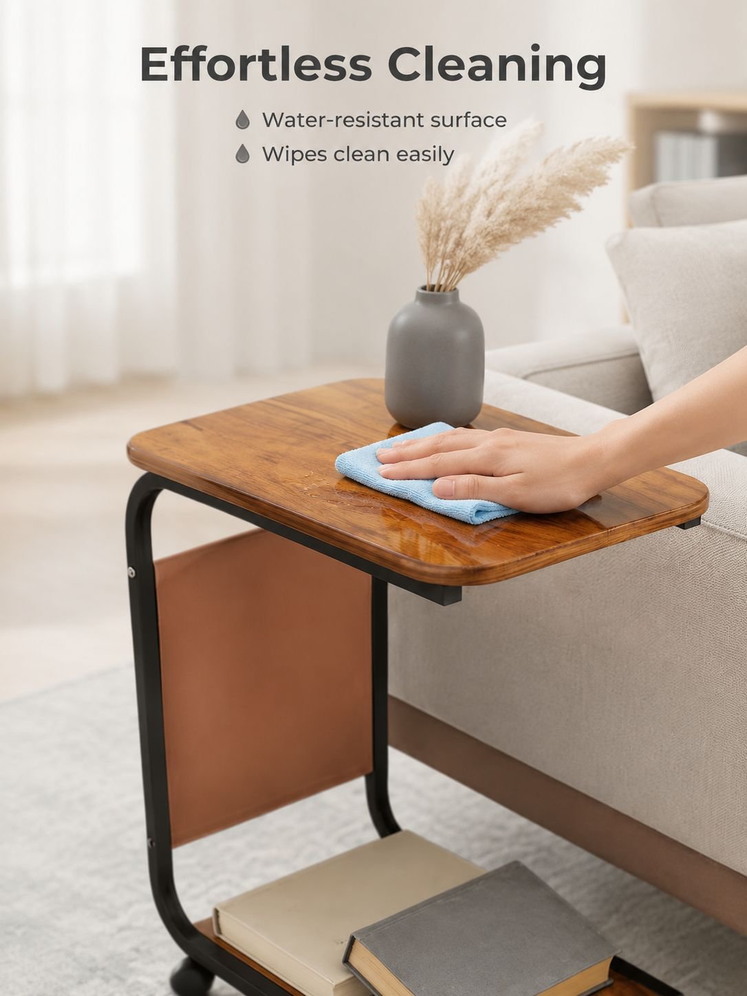 Contemporary end table design for living room corners