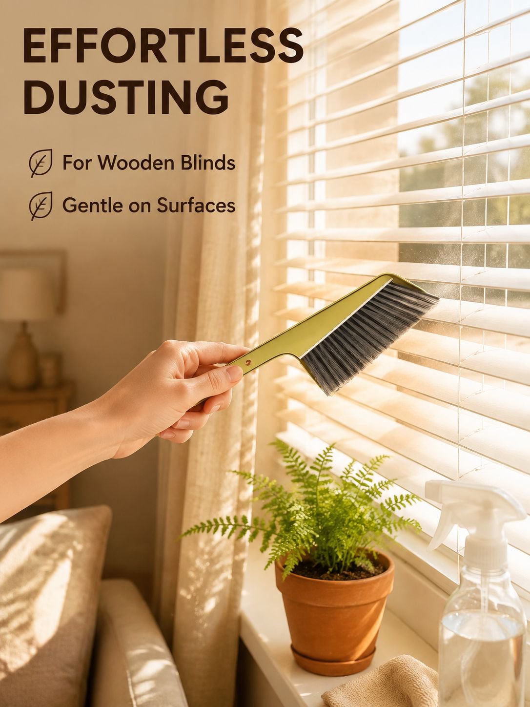 Multi functional perforated dust removal brush
