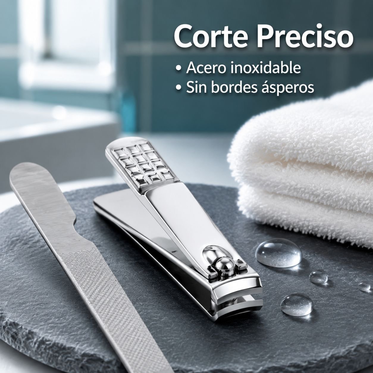 Juego portátil de 4 piezas de manicura mini de acero inoxidable