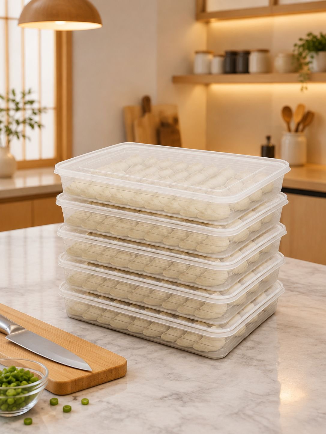 重ね置きできる餃子冷凍保存ケース
