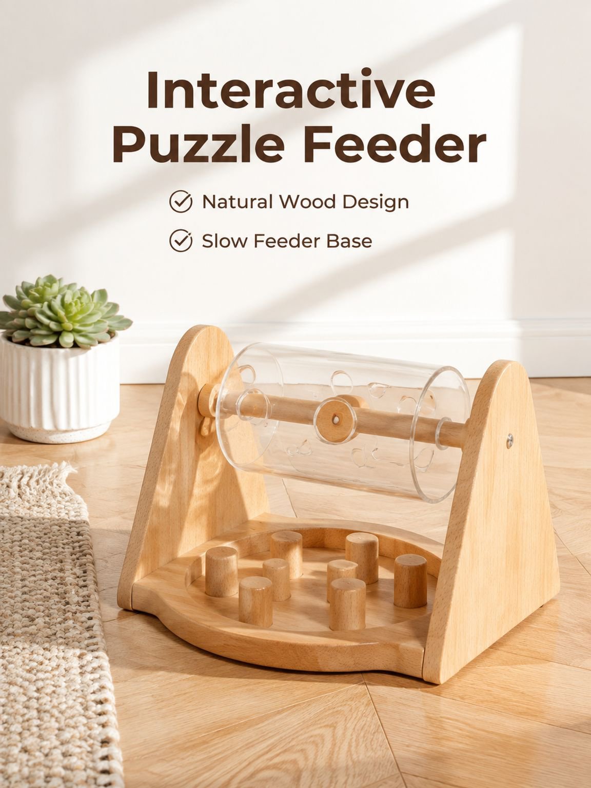 Cat puzzle feeding toy
