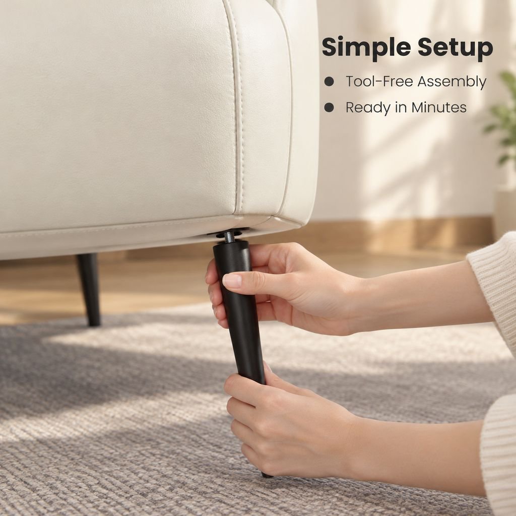 All-in-One Tech Fabric Sofa for Small Spaces