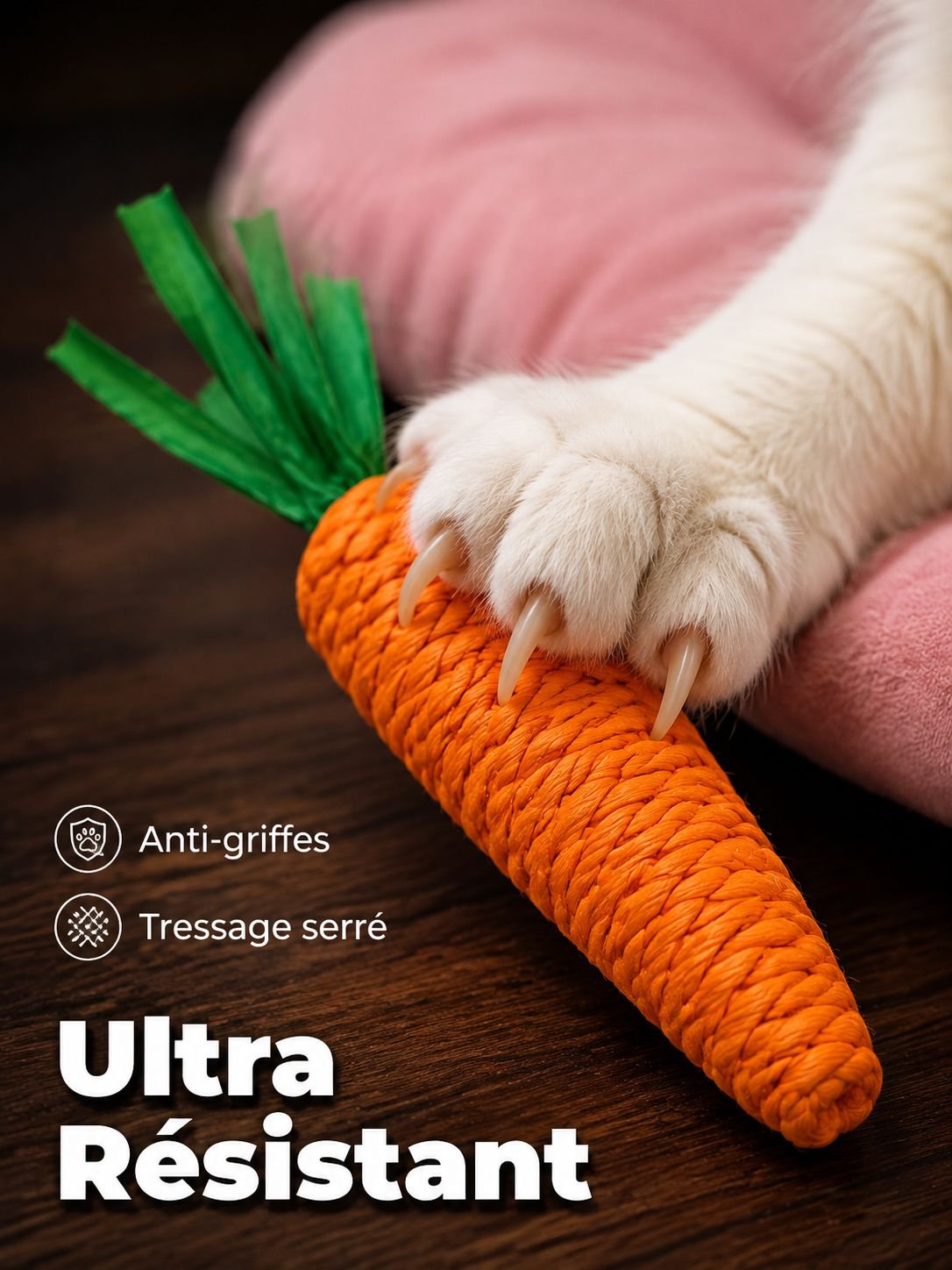 Bâtonnet jouet carotte sonore pour chat