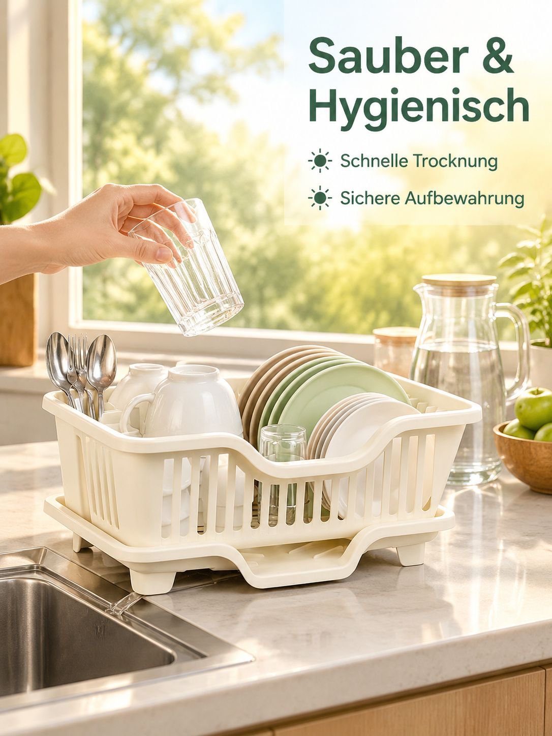 Einfach zu reinigender Besteckkasten für Essstäbchen und Besteck