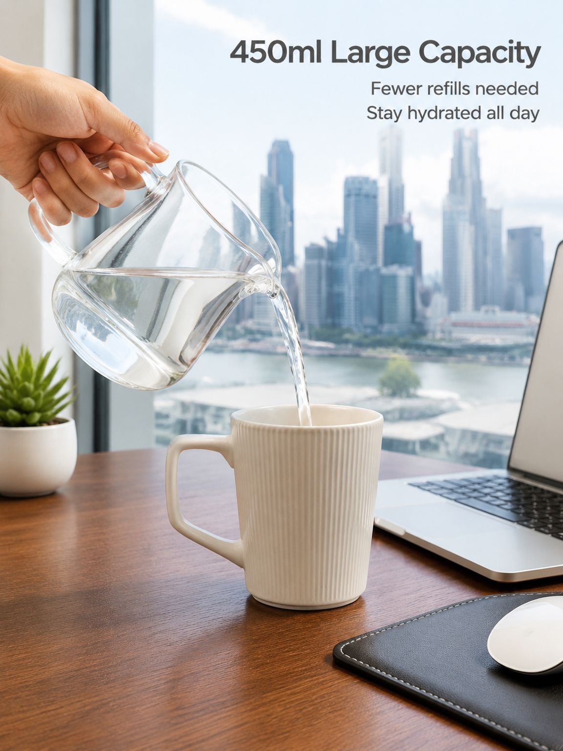 Home Use Large Capacity Embossed Ceramic Coffee Cup Water Cup