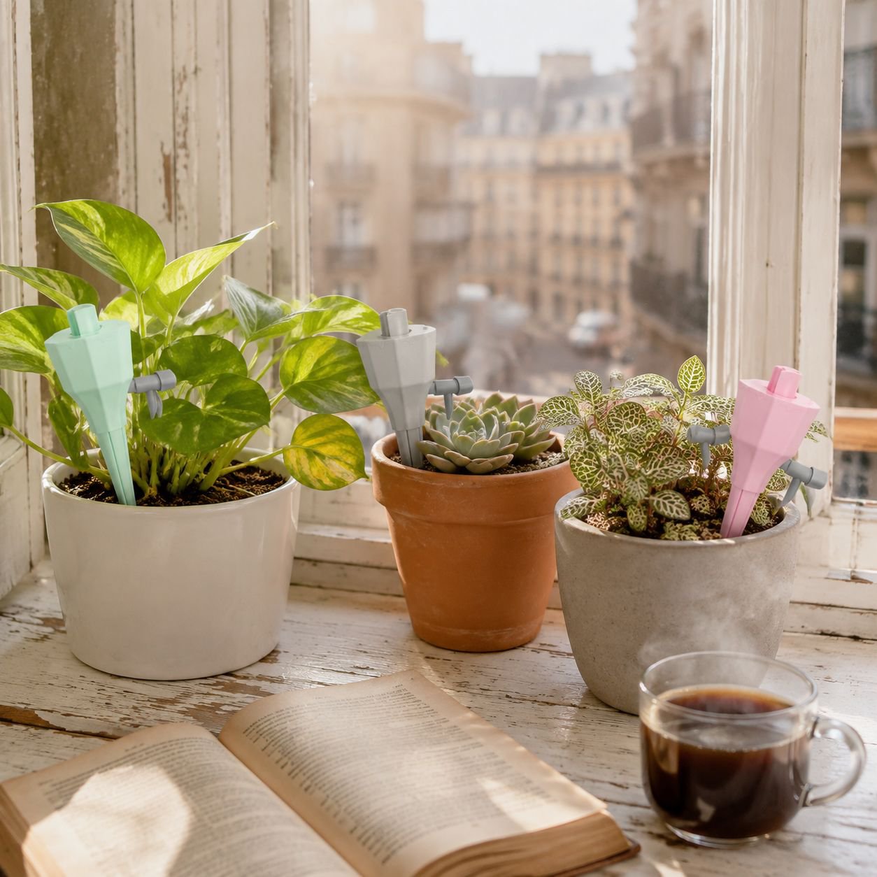 Dispositif d'arrosage automatique pour plantes d'intérieur, outil de jardinage paresseux