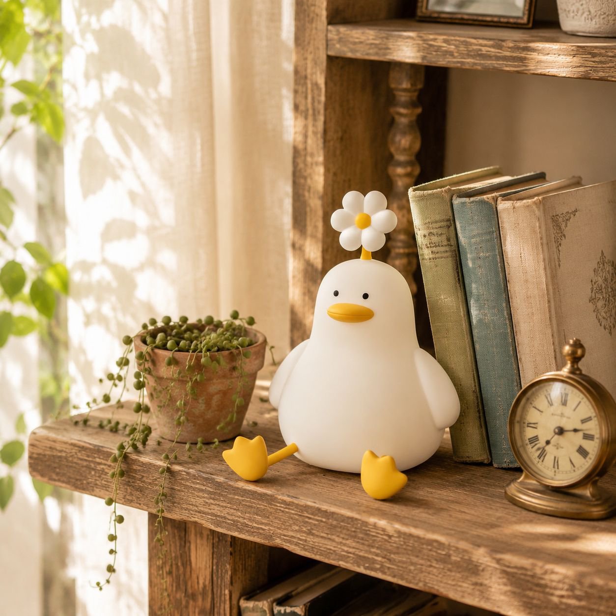 Canard fleur dormir avec petite veilleuse lit avec induction cadeau anniversaire enfant pat lampe jo