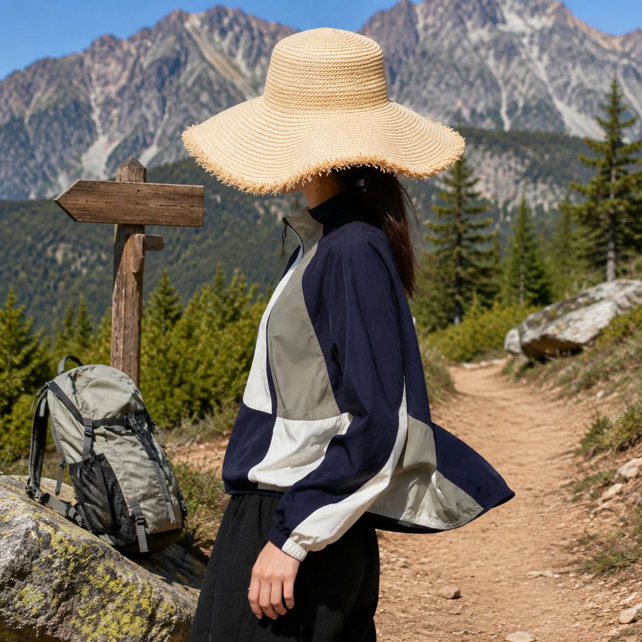 Parka para mujer de exterior con protección solar, moderna y bonita