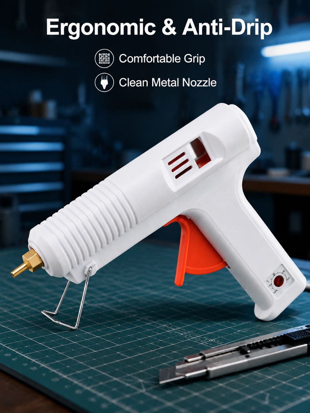 120W Hot Melt Glue Gun Adjustable Temperature for Household Handmade and Industrial Use