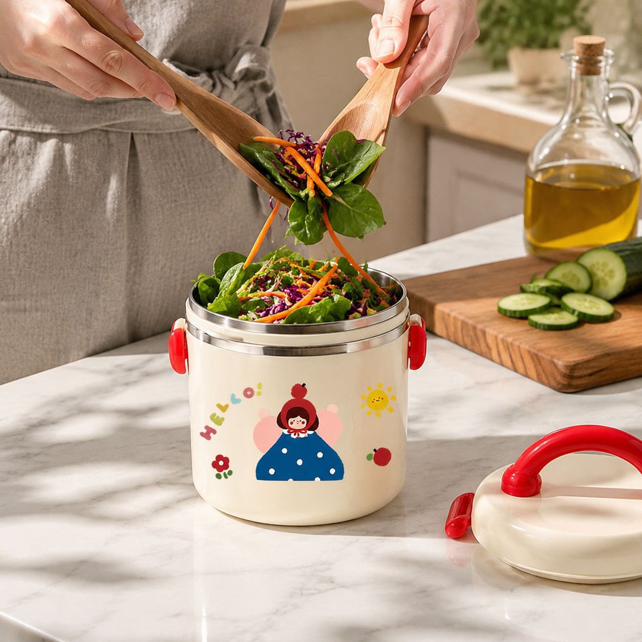 Portable Insulated Lunch Box Lunch box Removable handle Long service life Safe and hygienic Ecofrien