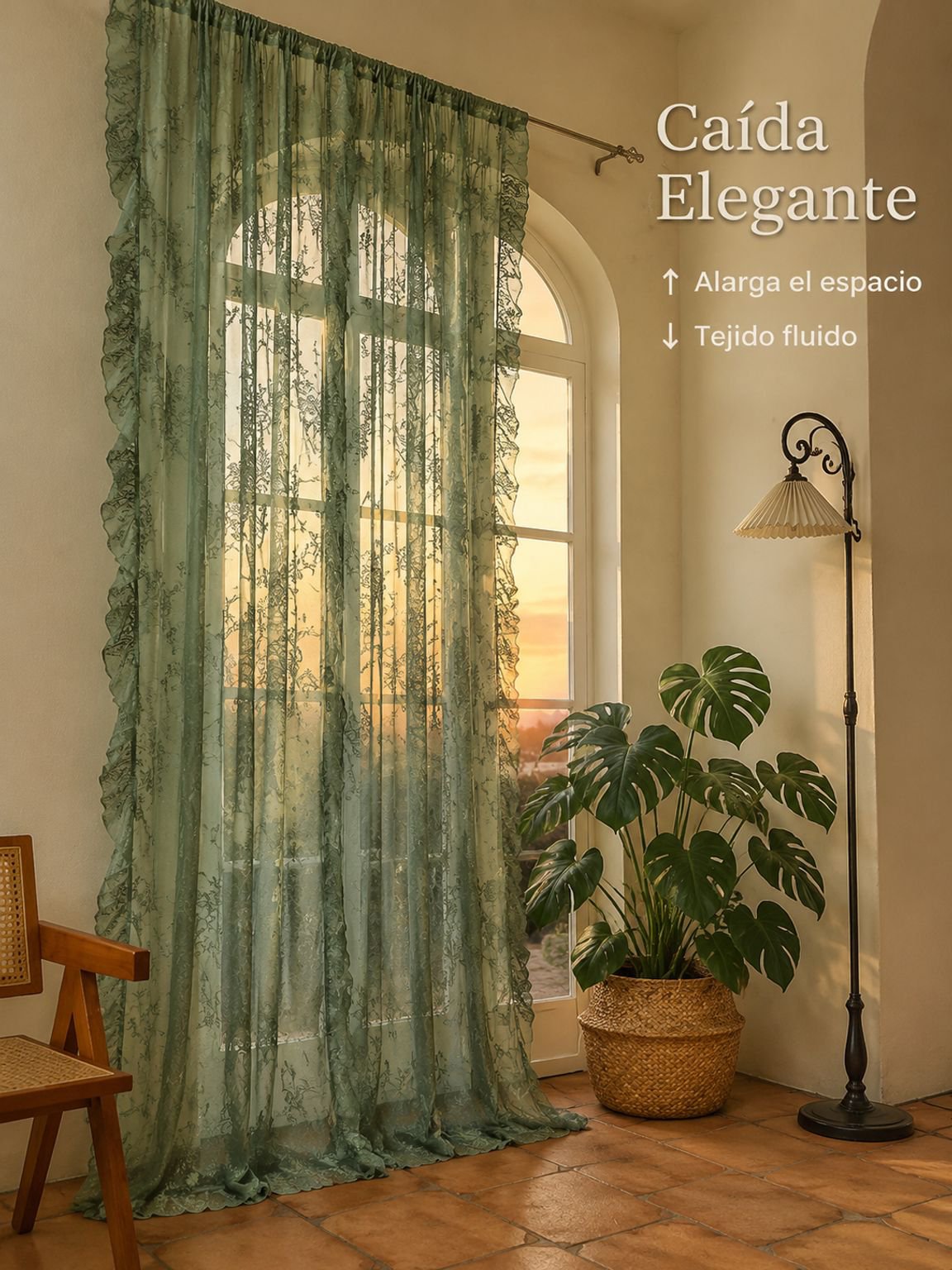 Cortinas semiopacas para sala de estar