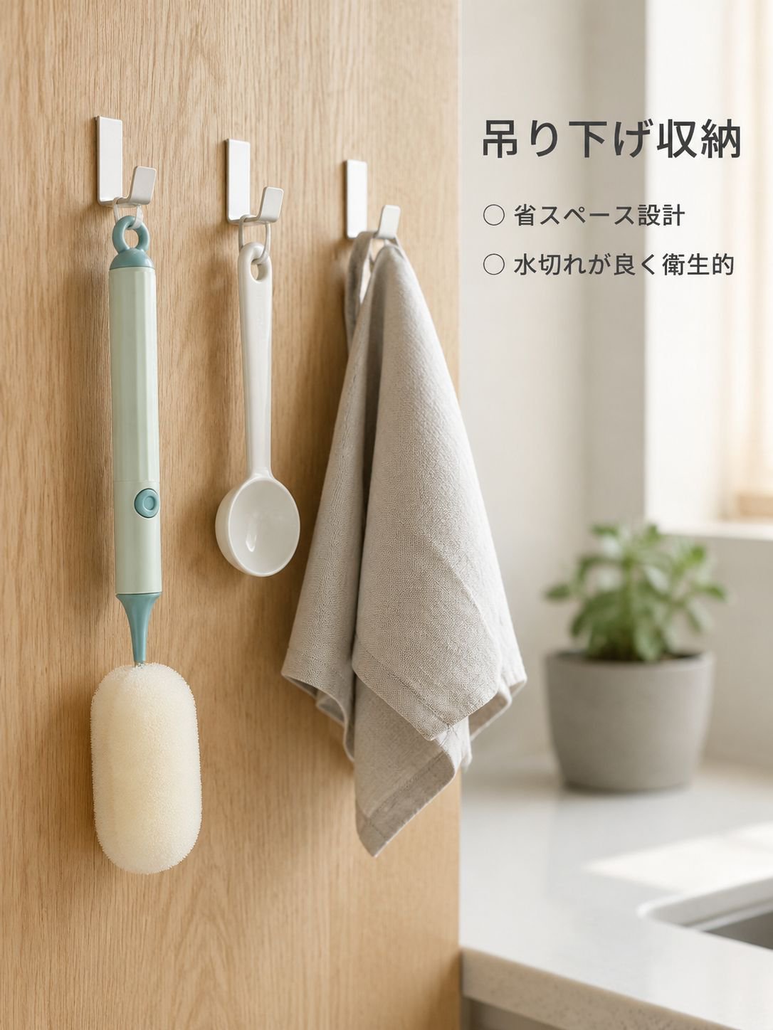 長柄スポンジカップブラシ
