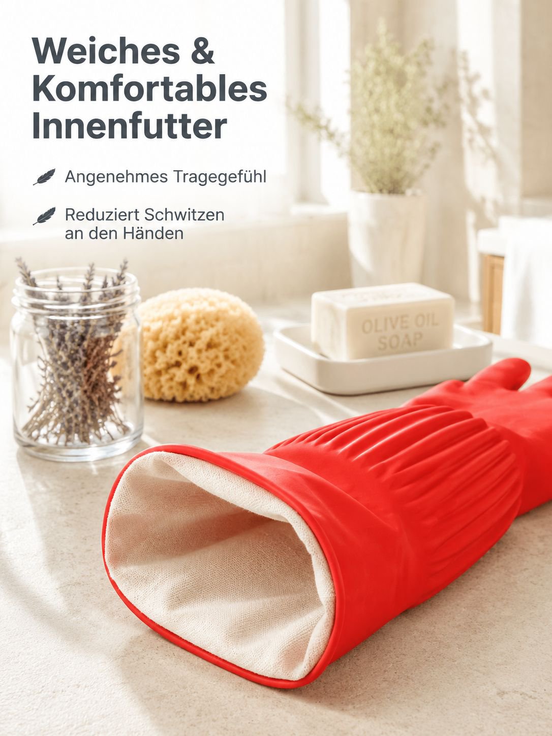 Lange Gummihandschuhe