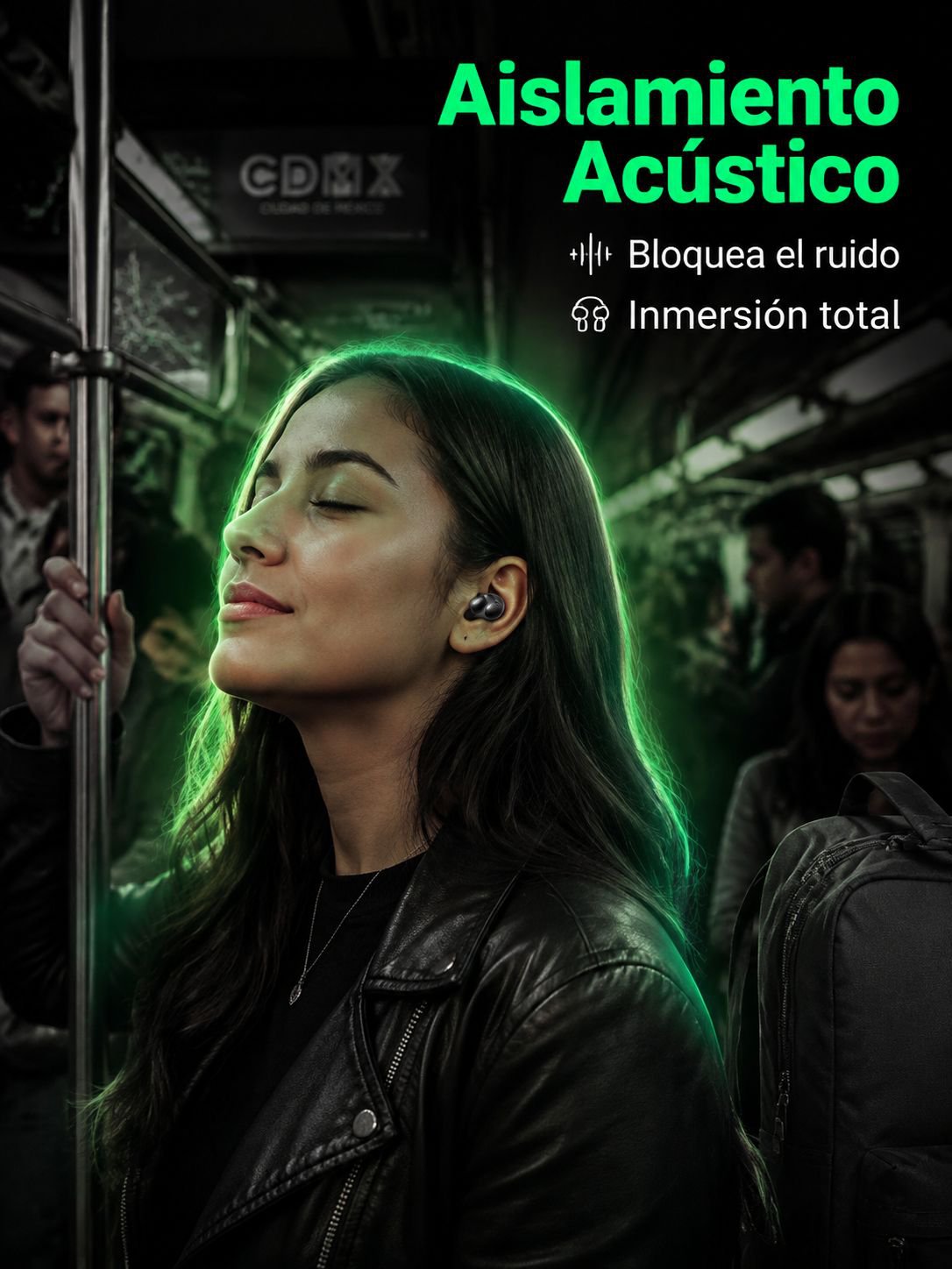 Auriculares Bluetooth de conducción ósea con cancelación de ruido y calidad de sonido en el oído
