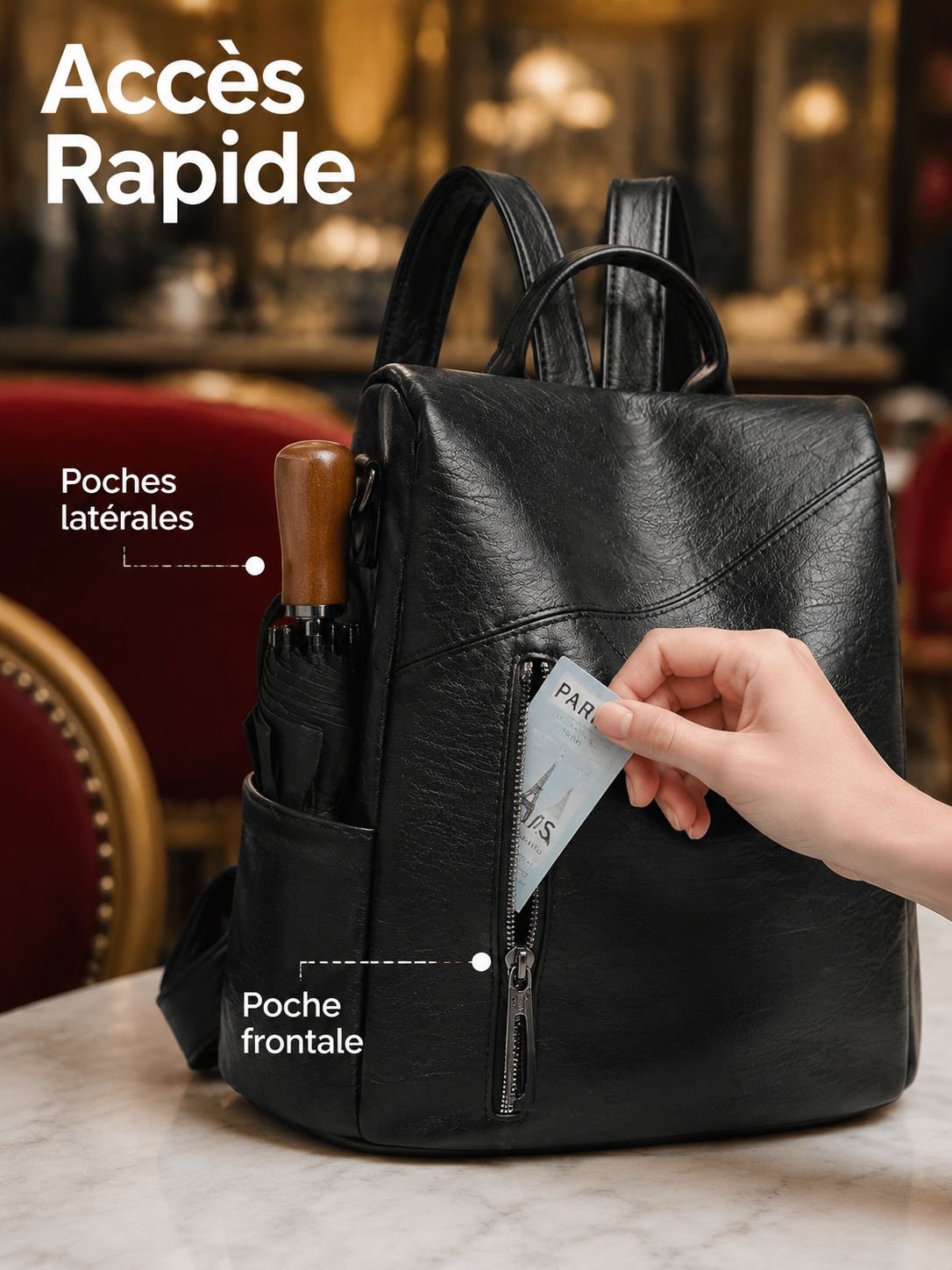 Sac à dos en PU, tendance et élégance