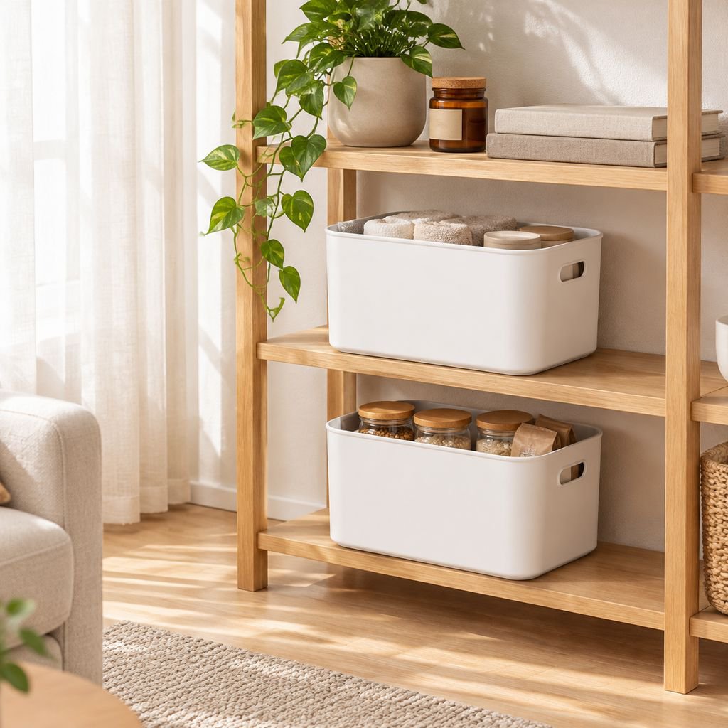 Caja organizadora para dormitorio con espacio de almacenamiento amplio