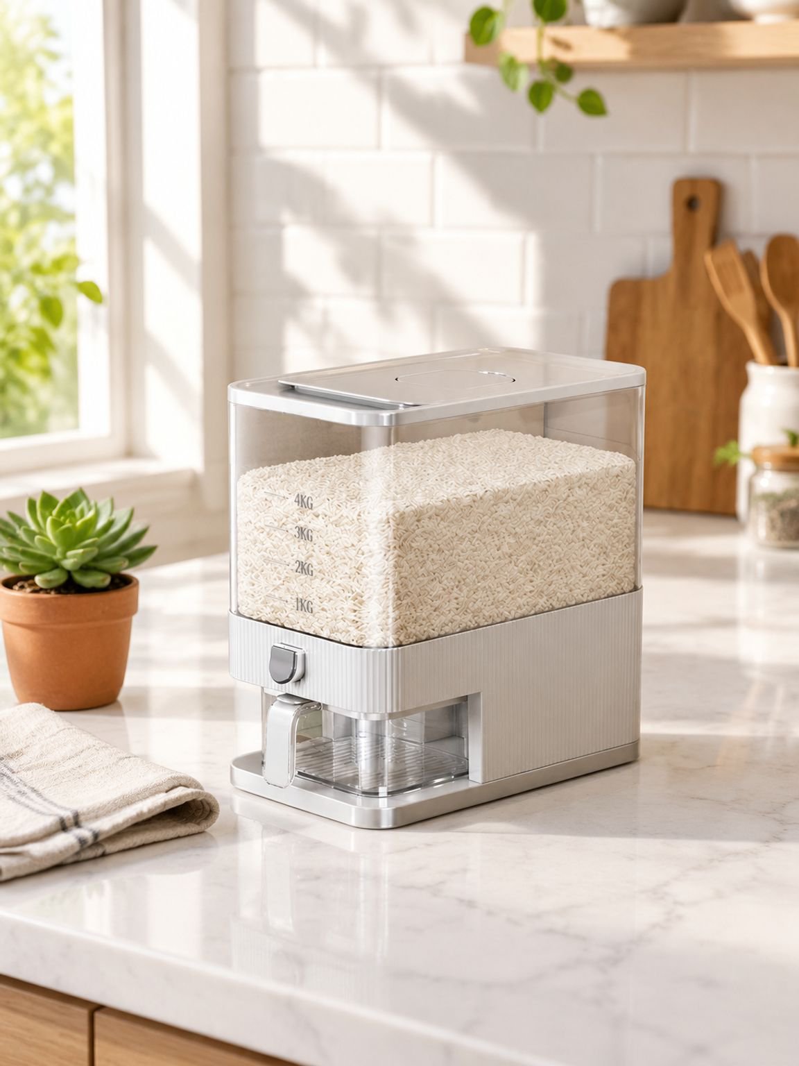 Contenedor Hermético para Arroz y Granos Grado Alimenticio