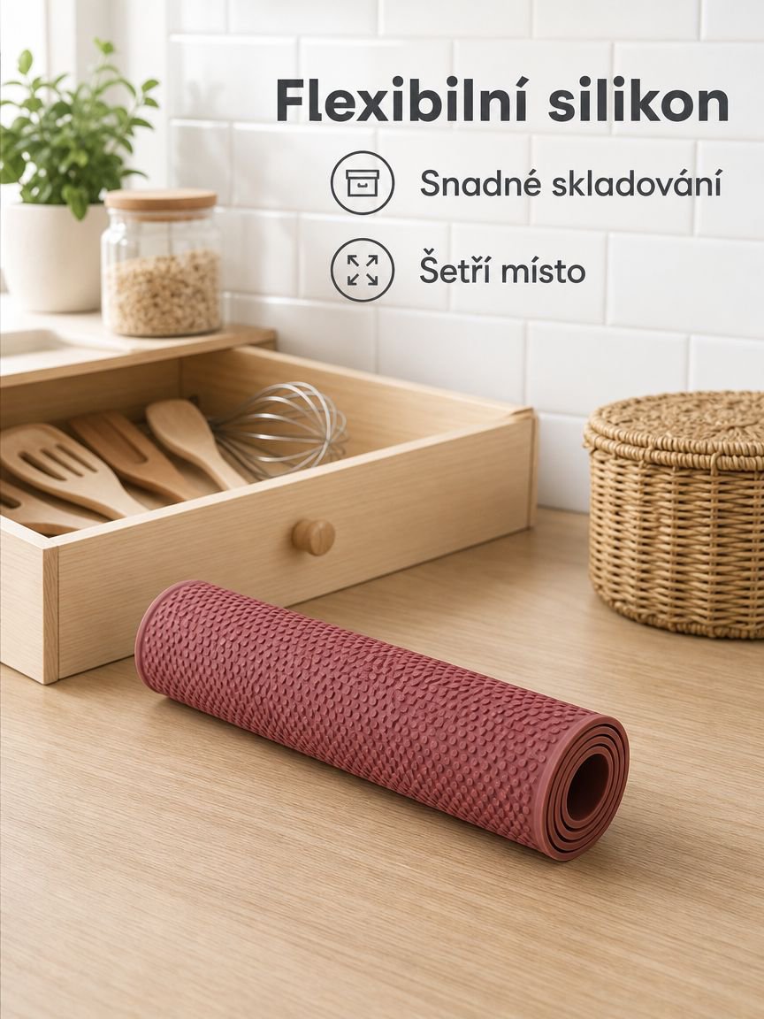 Protiskluzová odkapávací podložka do domácí kuchyně