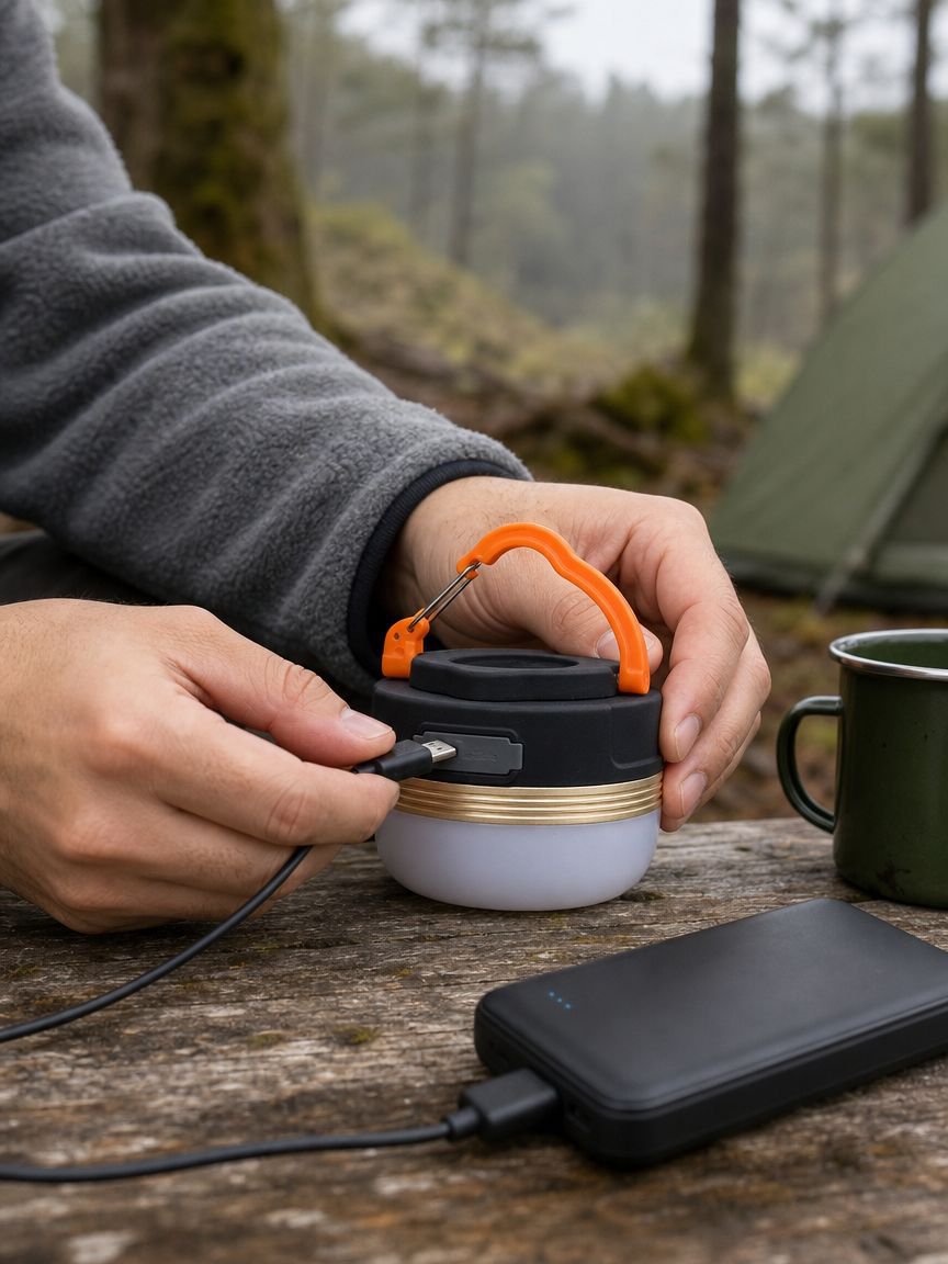 Compact camping lantern for hiking and outdoor trips