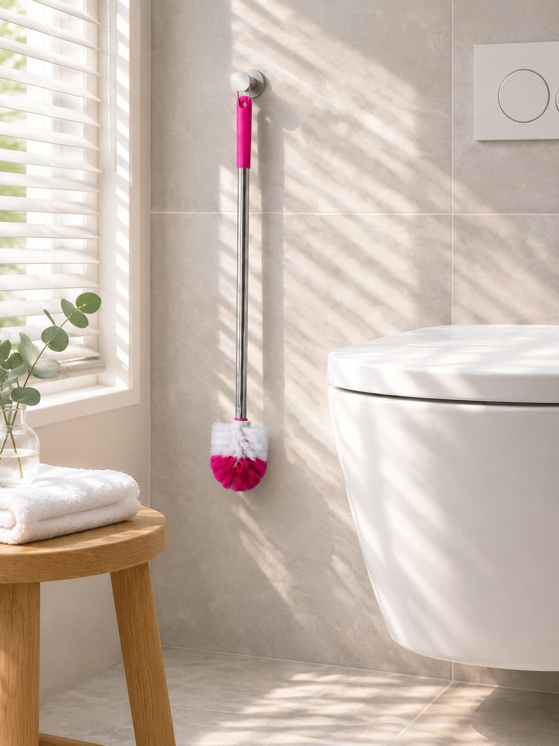 Brosse WC longue en acier inoxydable