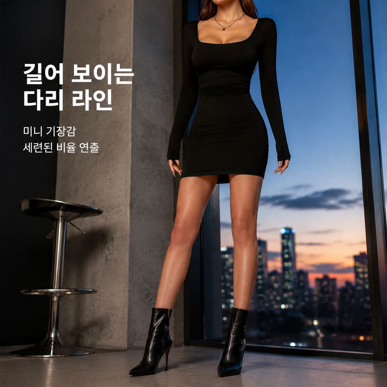 가을 신상 베이직 긴팔 원피스