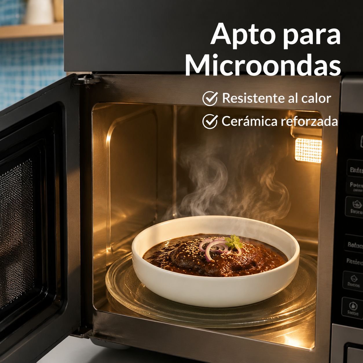 Plato de cerámica blanco puro