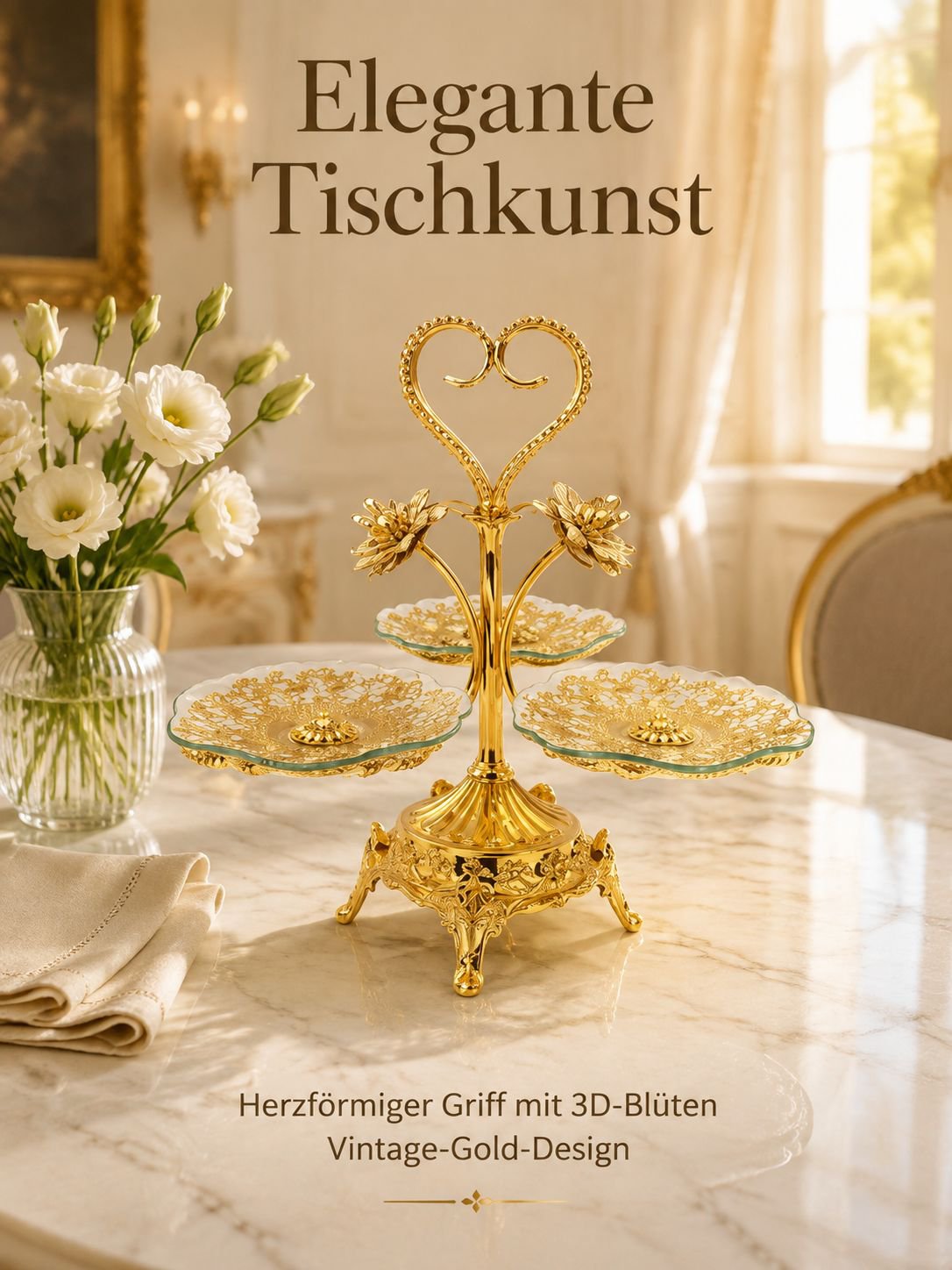 Moderne runde Obstschale mit Fächern, im europäischen und amerikanischen Stil für den Hausgebrauch