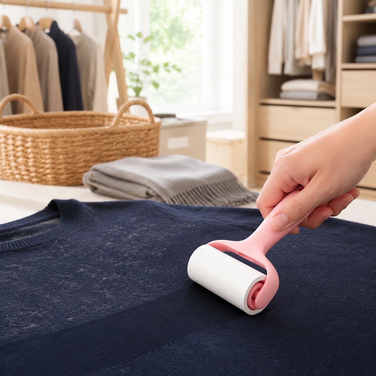 Effortlessly clean pet hair from clothes