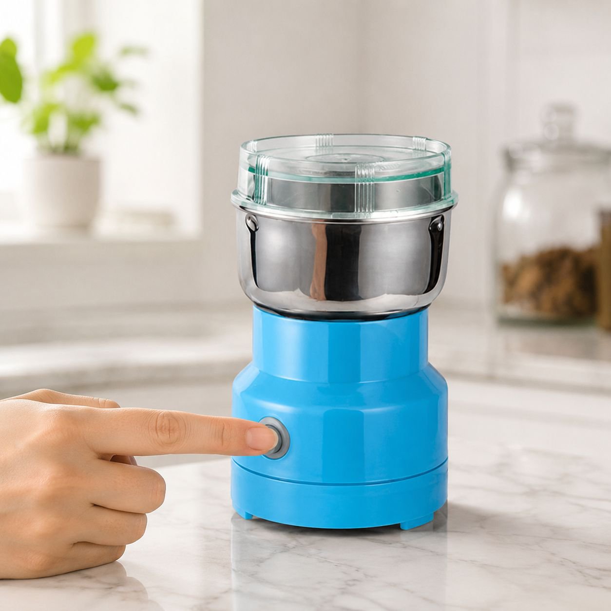 Bouton de commande du broyeur électrique en acier inoxydable