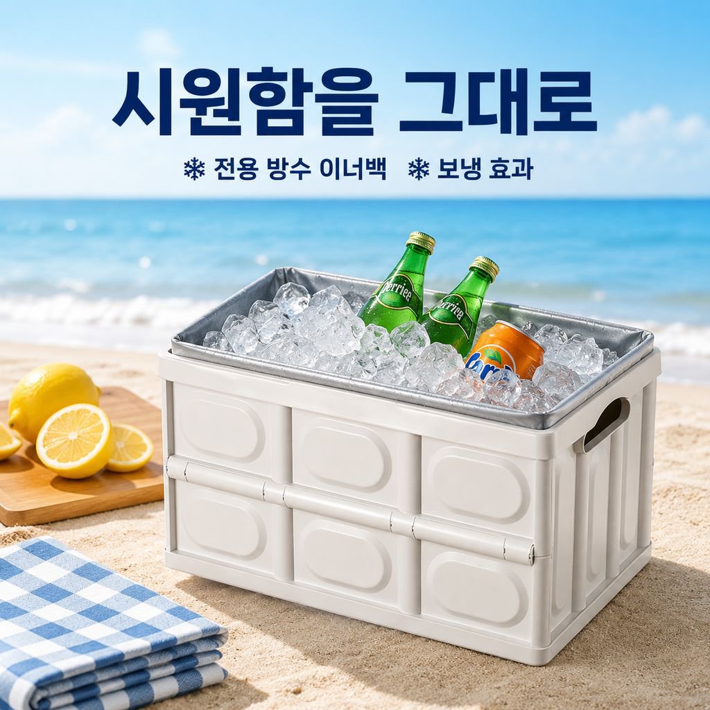 두꺼운 야외 접이식 수납함