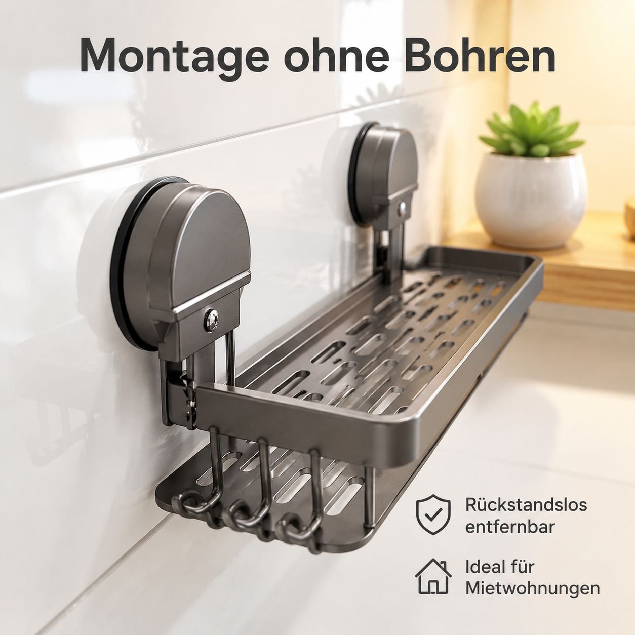 Multifunktionaler Spülbecken-Organizer mit Saugnapf