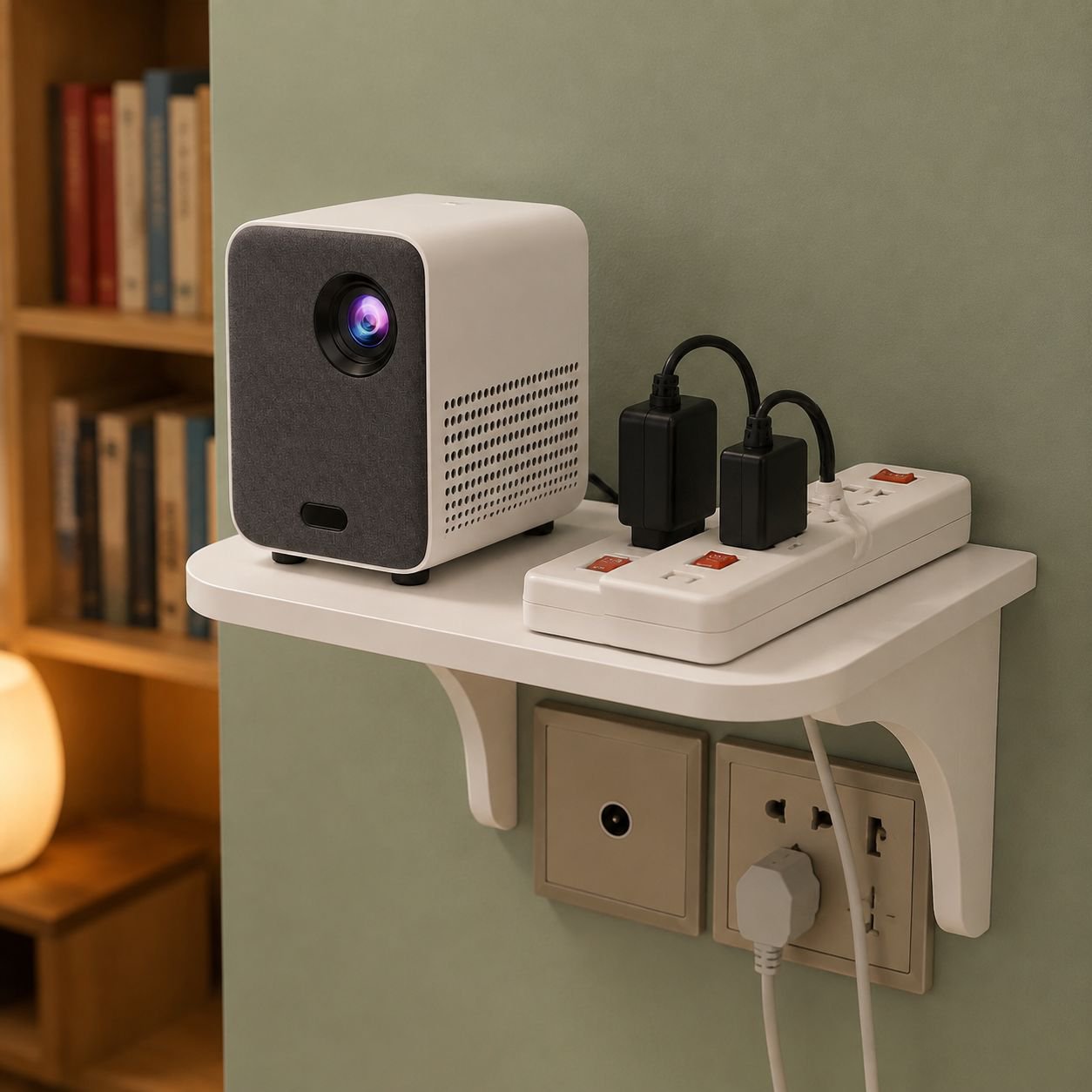 Home Multifunctional Wall WiFi Router & Set-Top Box Bracket, No-Drill Installation