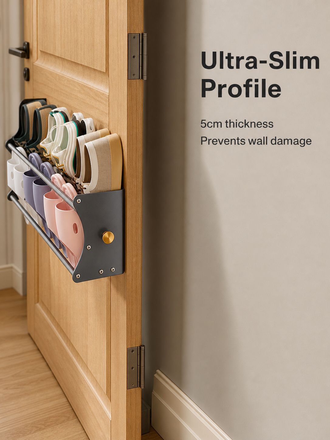 Over-the-Door No-Drill Slipper Storage Rack