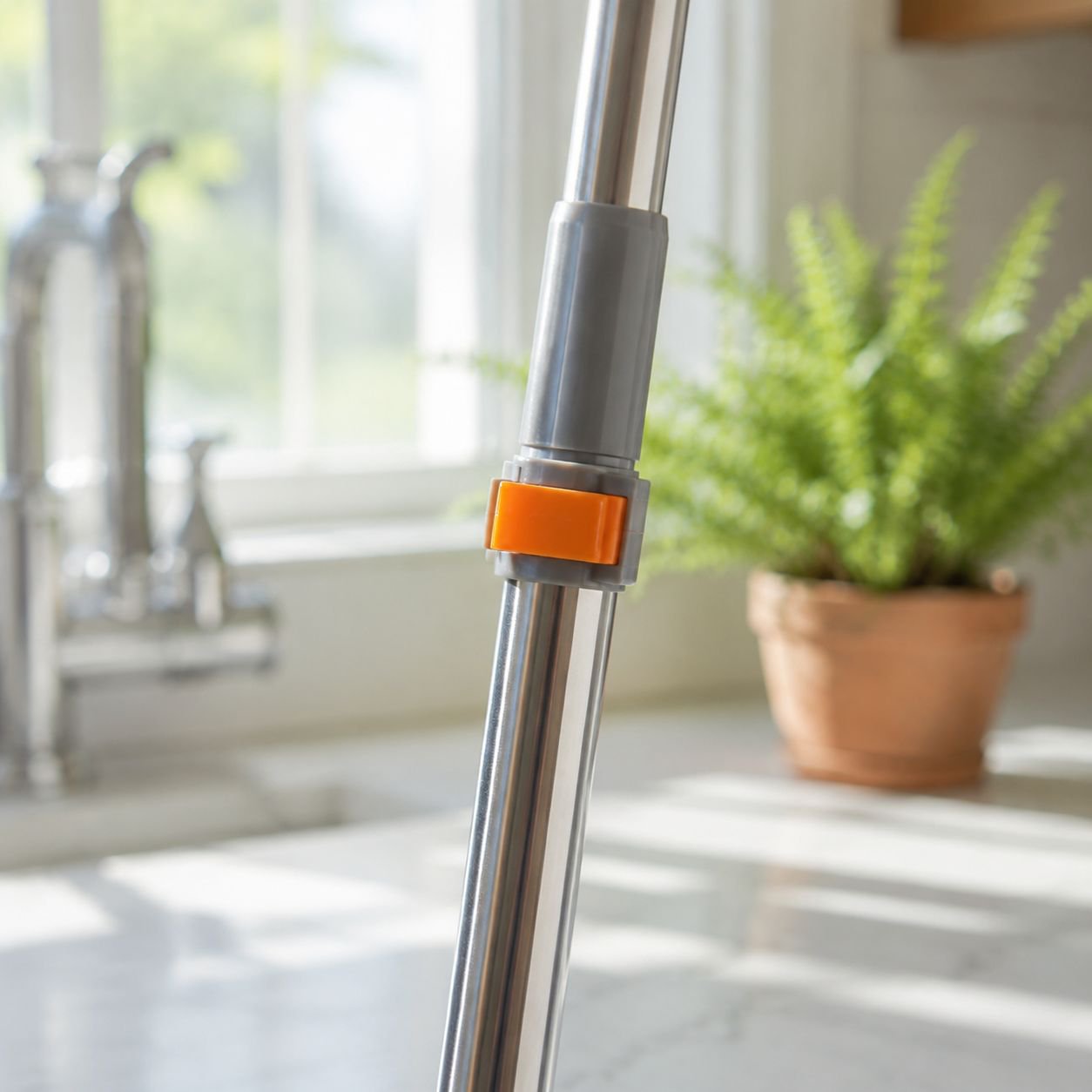 Mop demonstrating 360° rotation for hard-to-reach areas