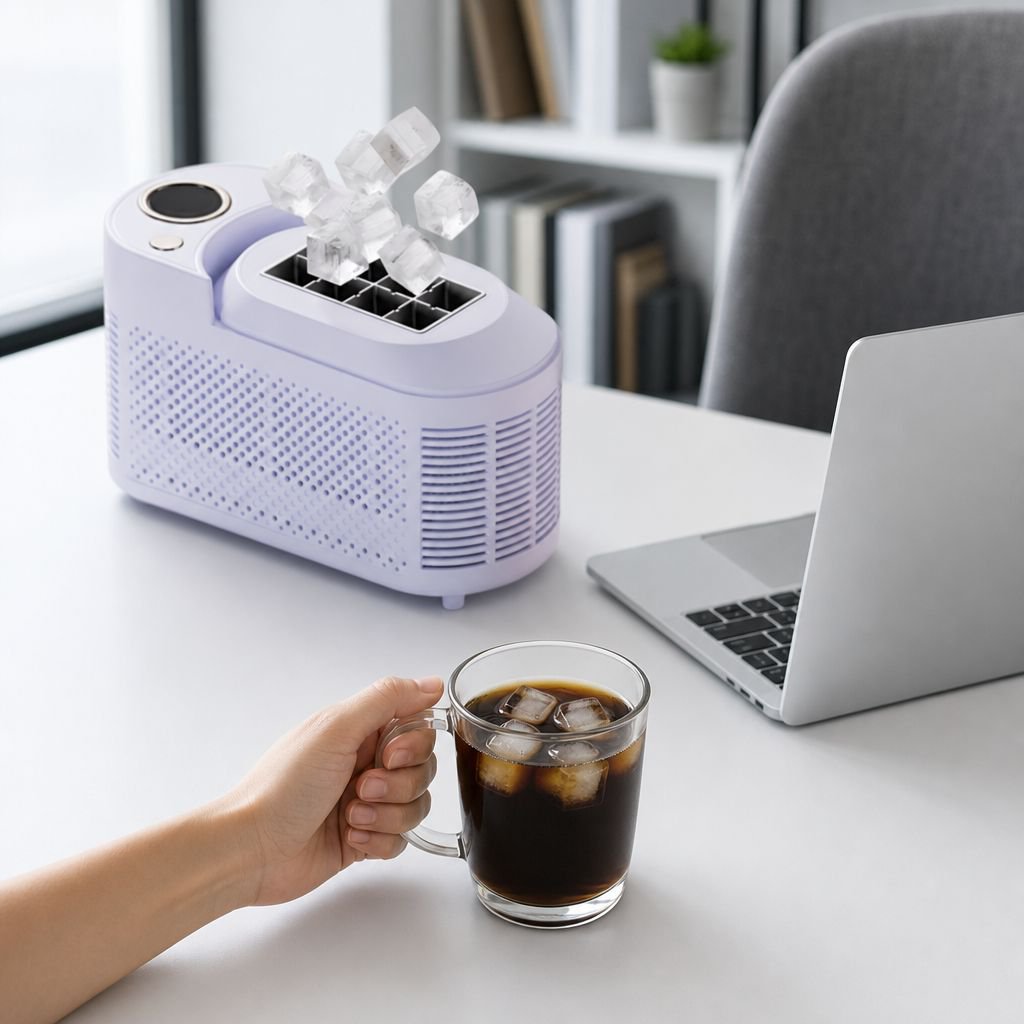 Small Portable Ice Maker for Dormitory, Office, Camping, Car Use