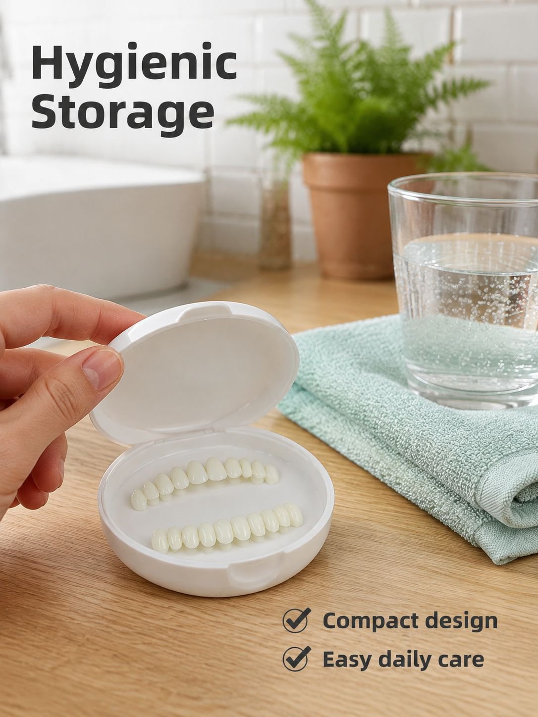 Simulated Denture Kit Perfectly Fitted for a NaturalLooking Smile