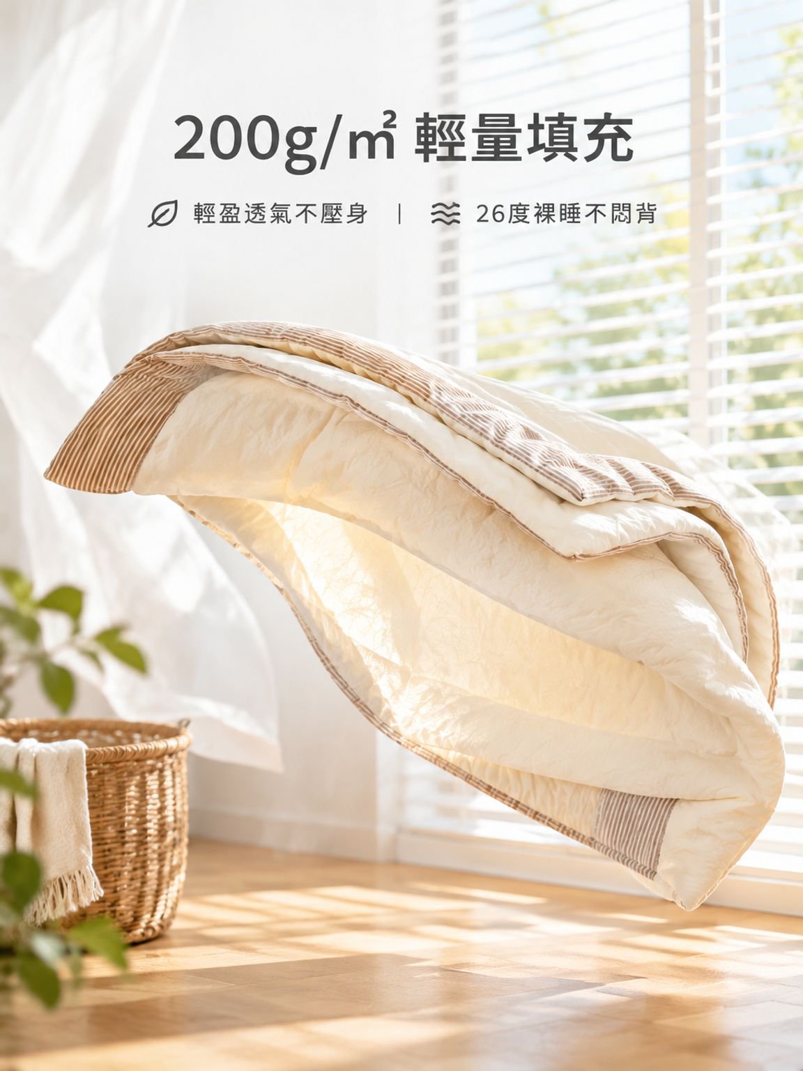 純棉裸睡感夏被