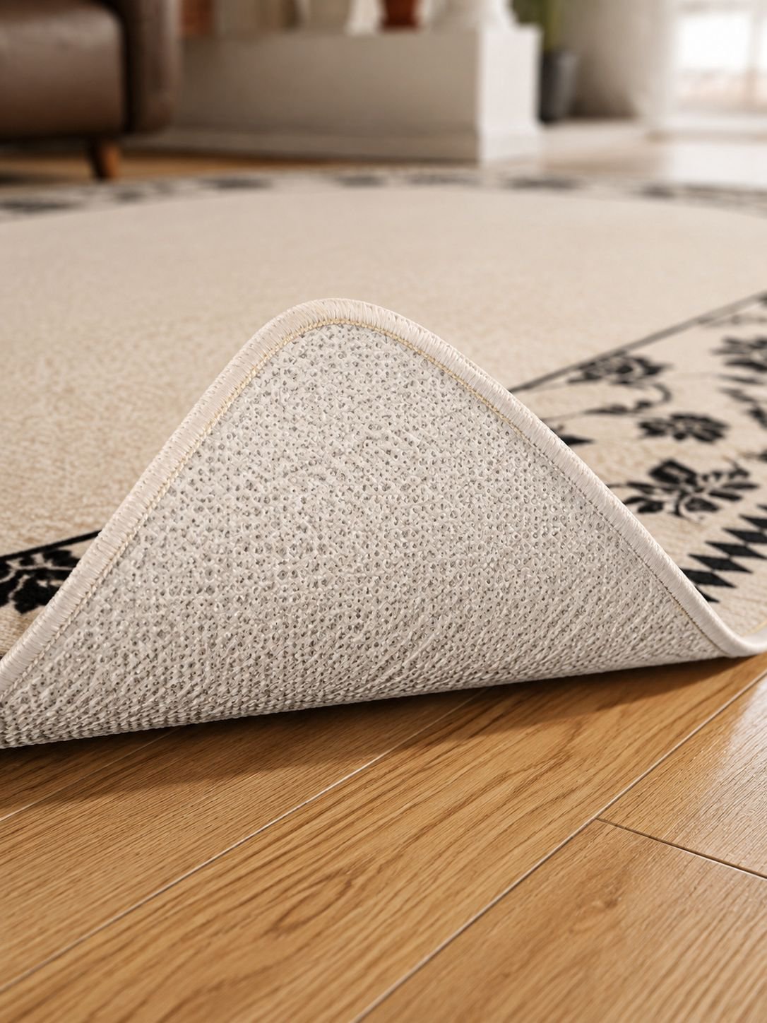 Französischer Wohnzimmerteppich mit charaktervollem Design