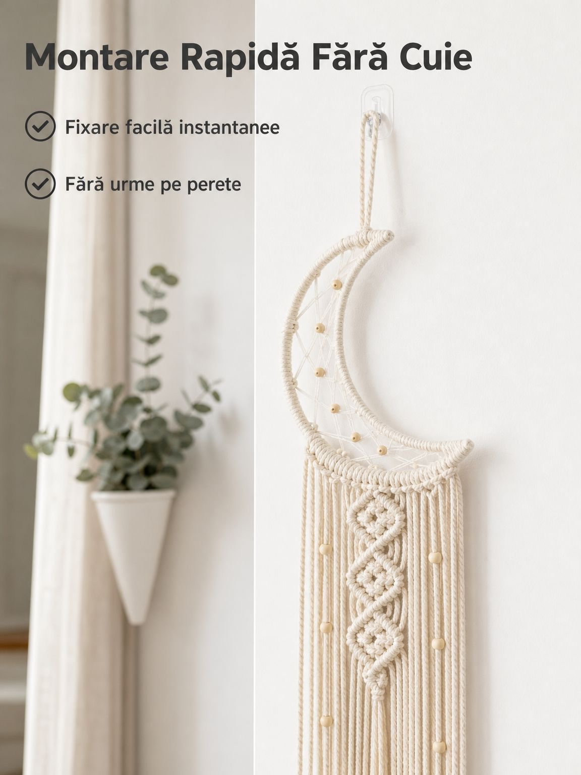 Frânghie din bumbac împletită manual