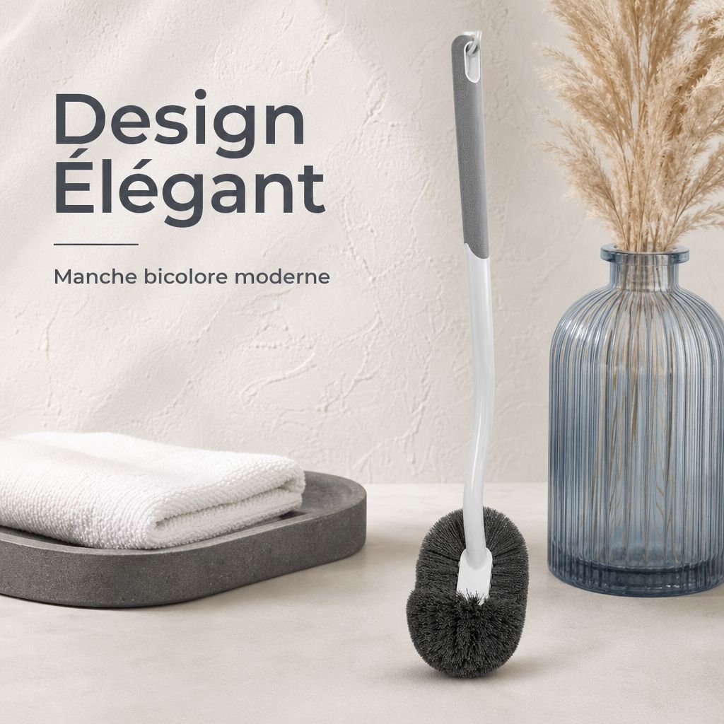 Brosse WC murale à long manche